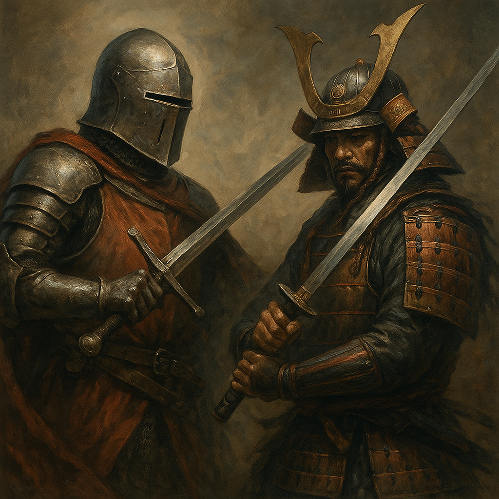 Caballero vs Samurai. Tienda Medieval