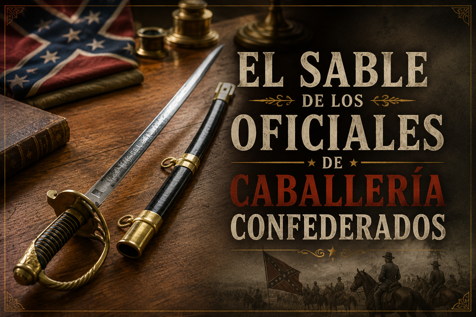 Imagen de un Sable y de un oficial de caballería con el título del artículo