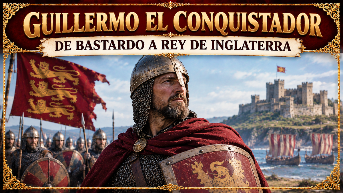 Ilustración de Guillermo el conquistador con el título del artículo en la parte superior