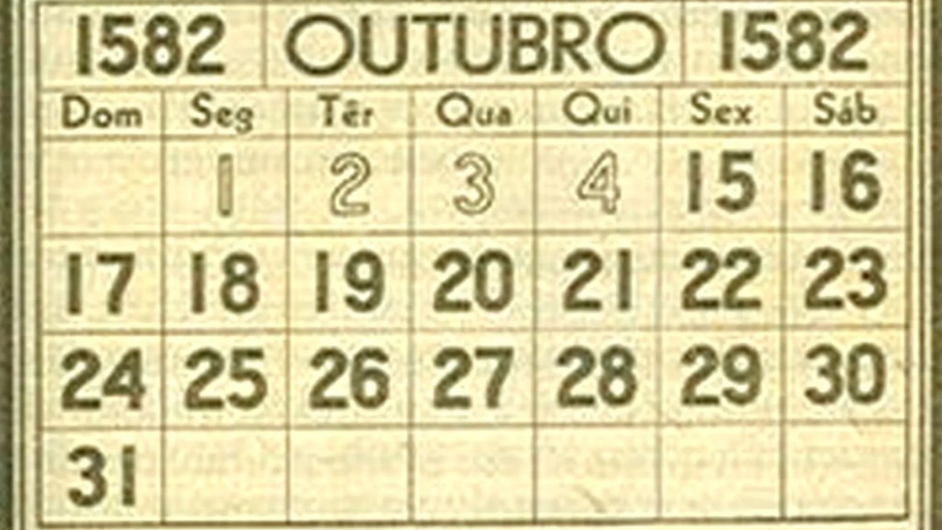10 días que desaparecieron en Europa una noche de Octubre de 1582
