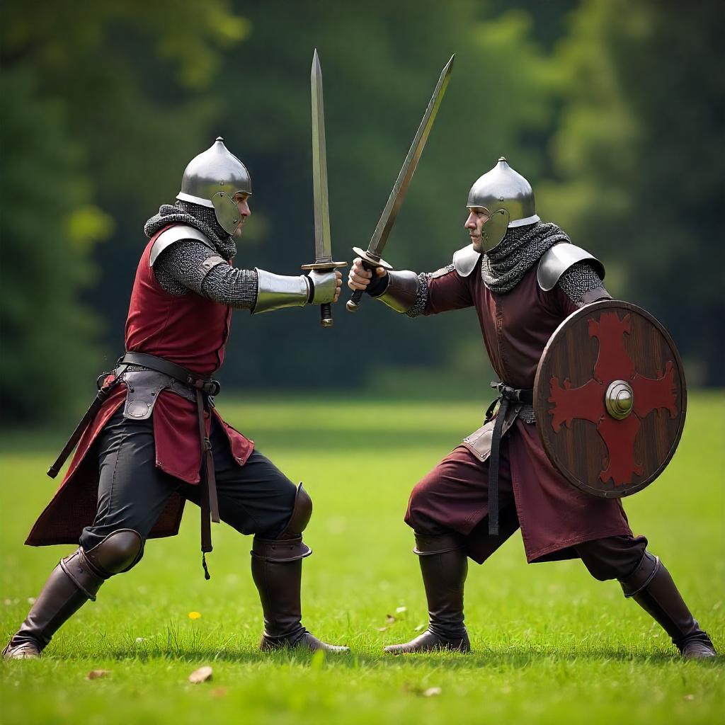 Tácticas y técnicas de softcombat en duelos medievales con espadas de foam