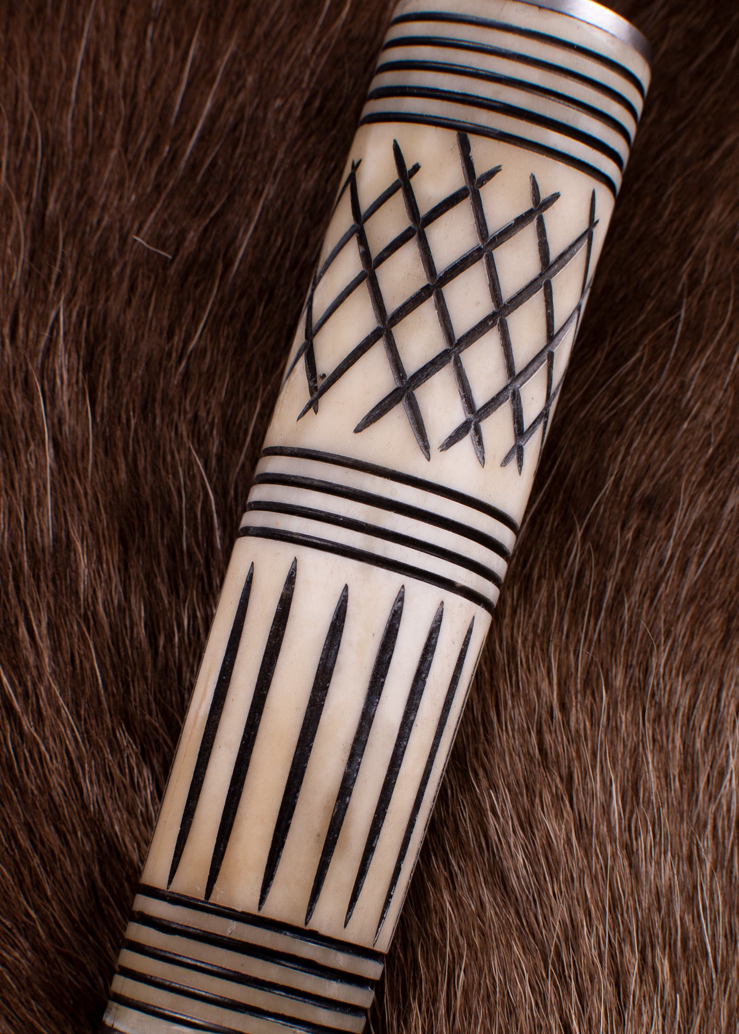 Imagen única de: Viking Skramasax, Cuchillo Sajón Con Mango De Hueso