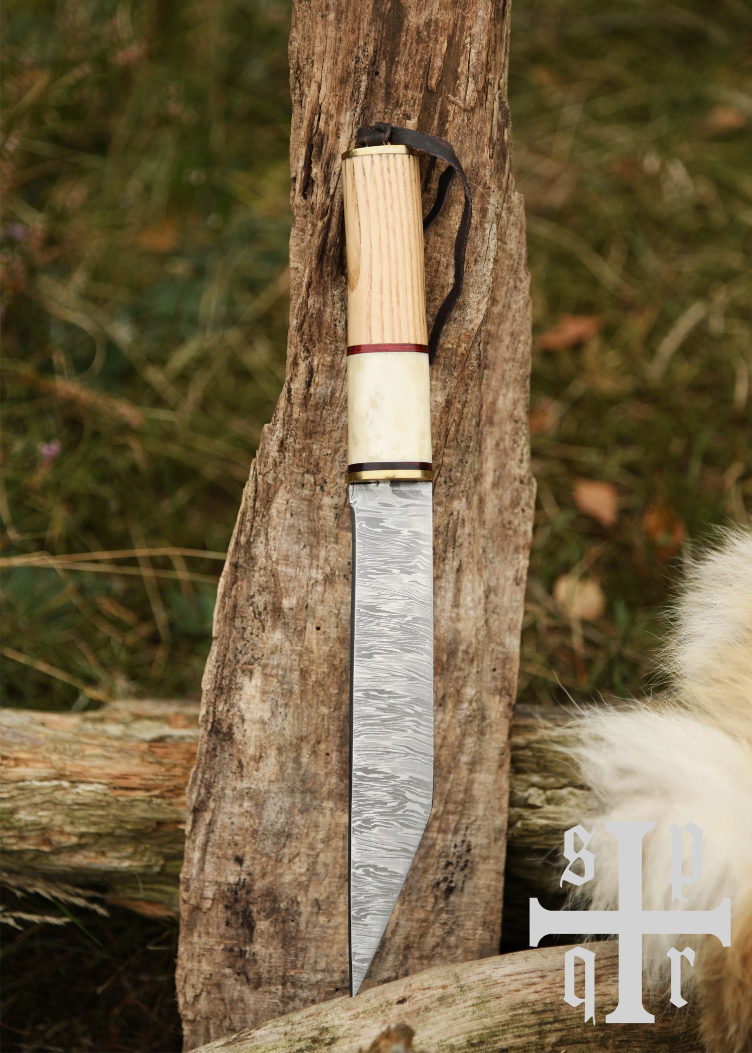 Imagen única de: Broken Back Sax, Cuchillo Viking Sax, Acero De Damasco