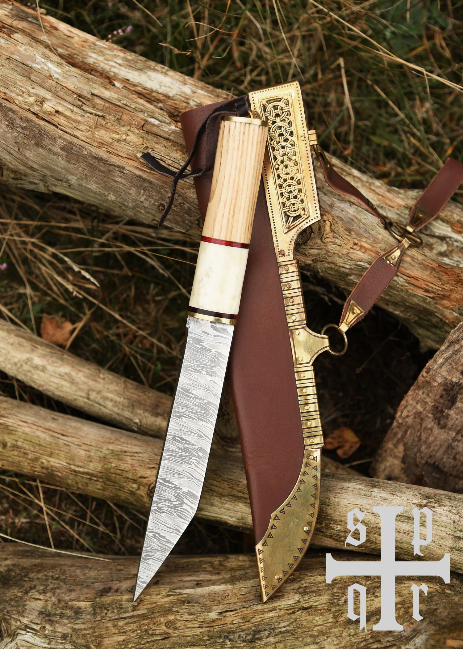 Imagen única de: Broken Back Sax, Cuchillo Viking Sax, Acero De Damasco