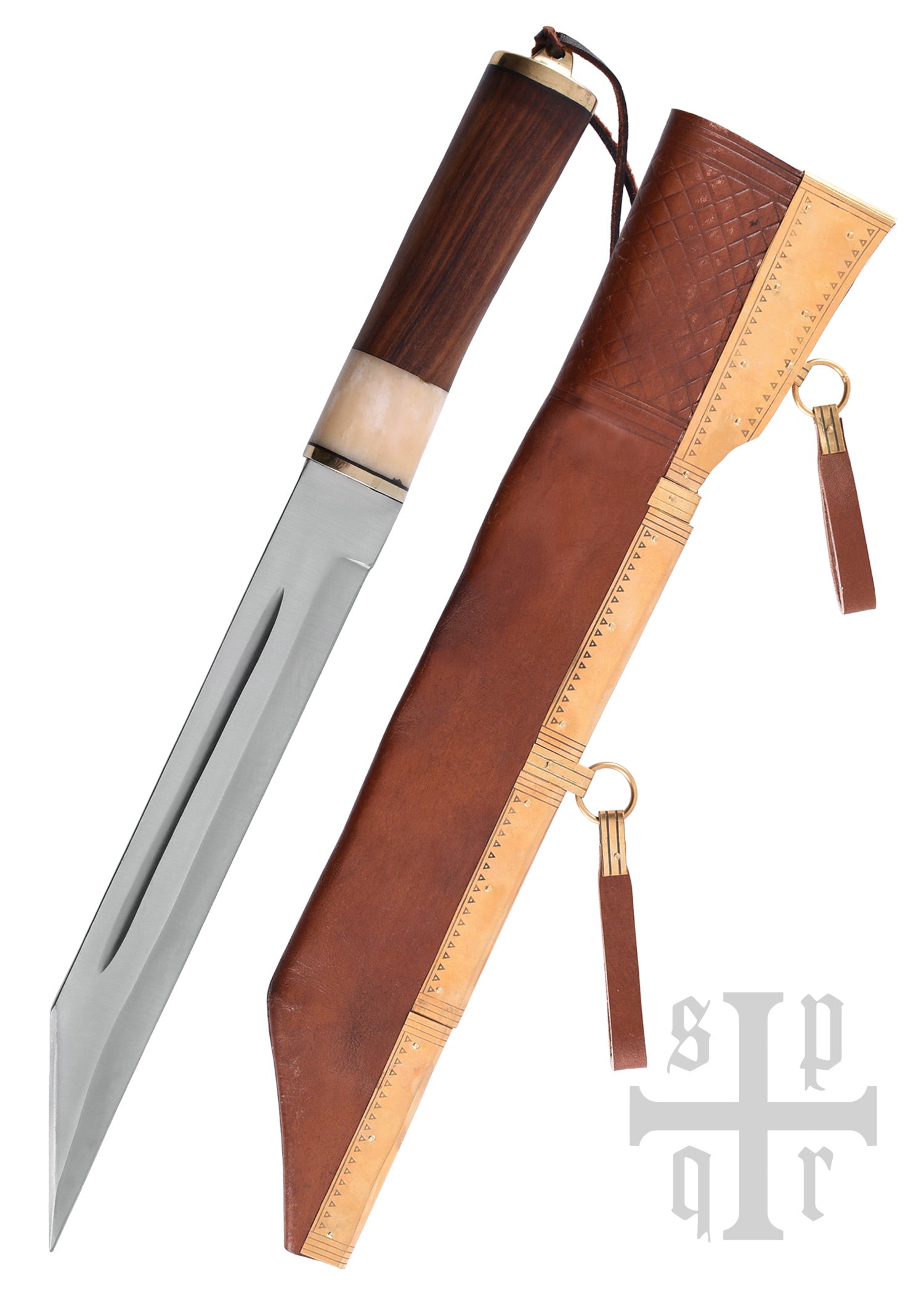 Imagen única de: Skramasax, Sax (Seax) De Acero Al Carbono Con Mango De Madera/hueso