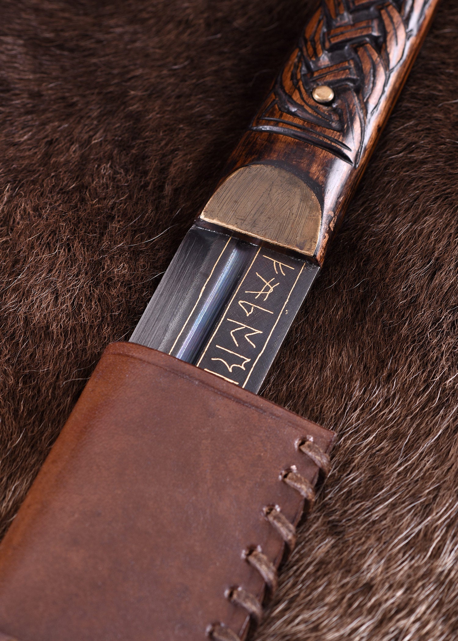 Imagen única de: Sax (Seax) De Beagnoth Con Incrustaciones De Oro Y Plata - Limitado