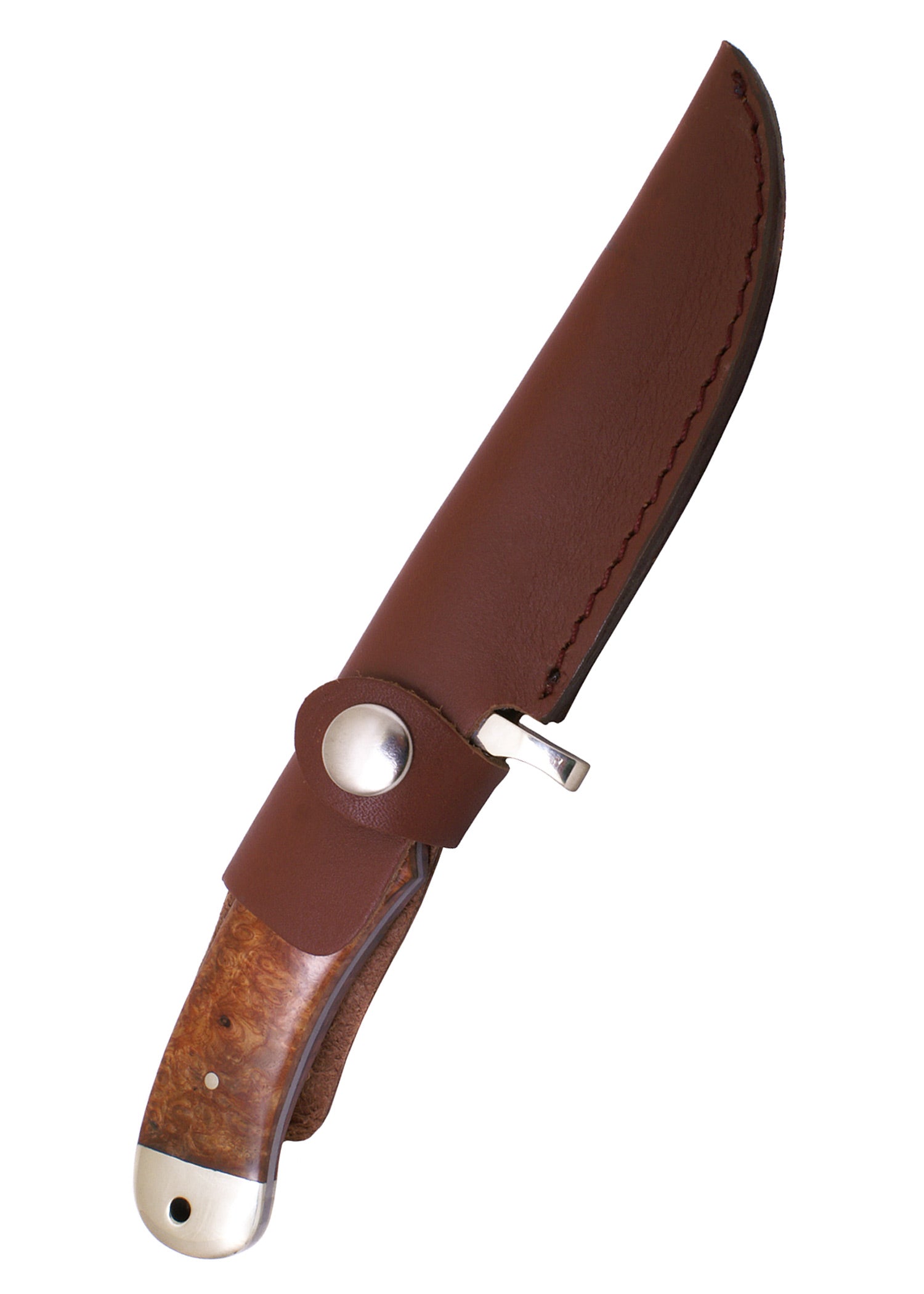 Imagen única de: Cuchillo Damasco Con Funda De Cuero.
