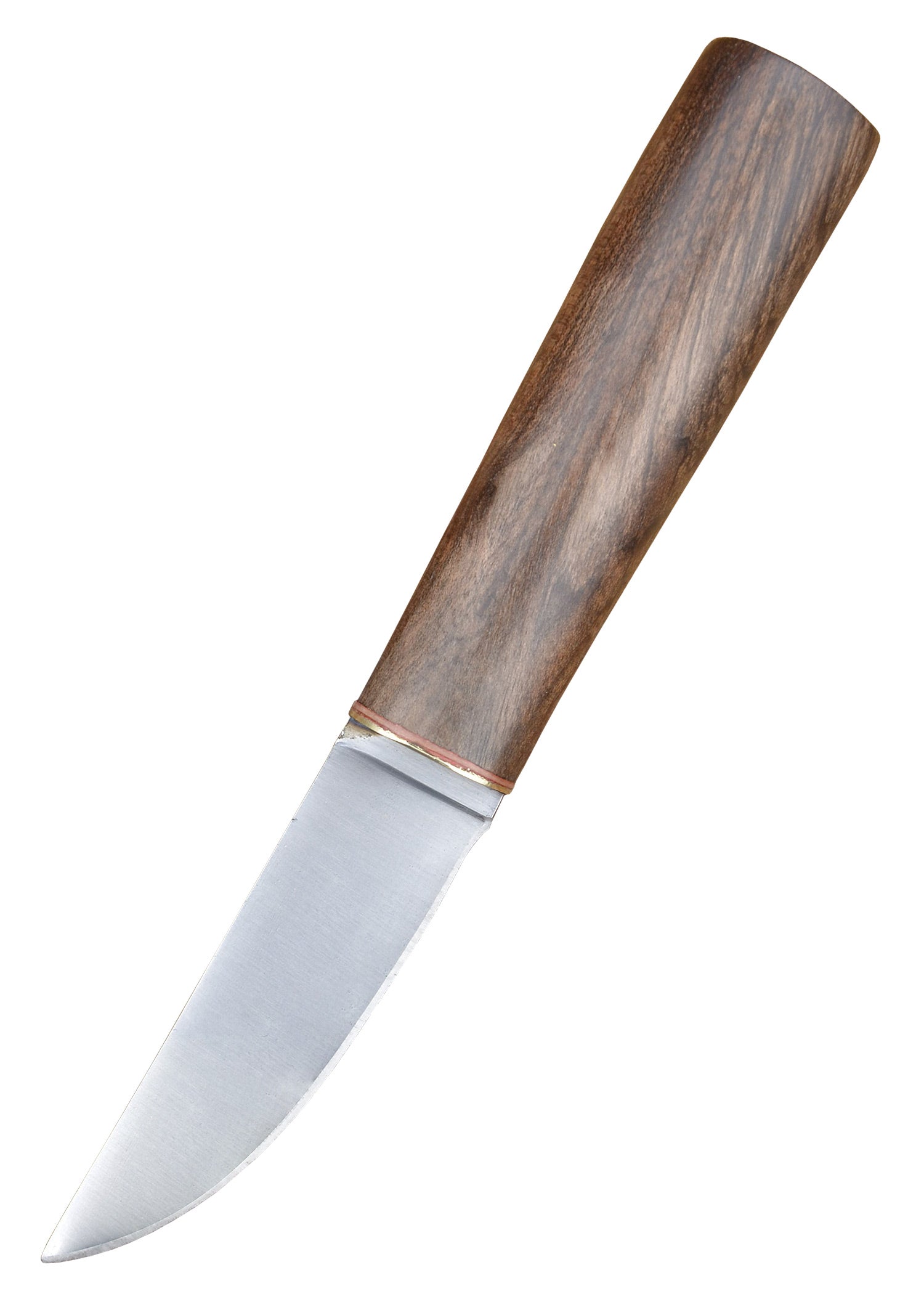 Imagen única de: Cuchillo Vikingo Con Mango De Nogal Y Funda De Cuero.