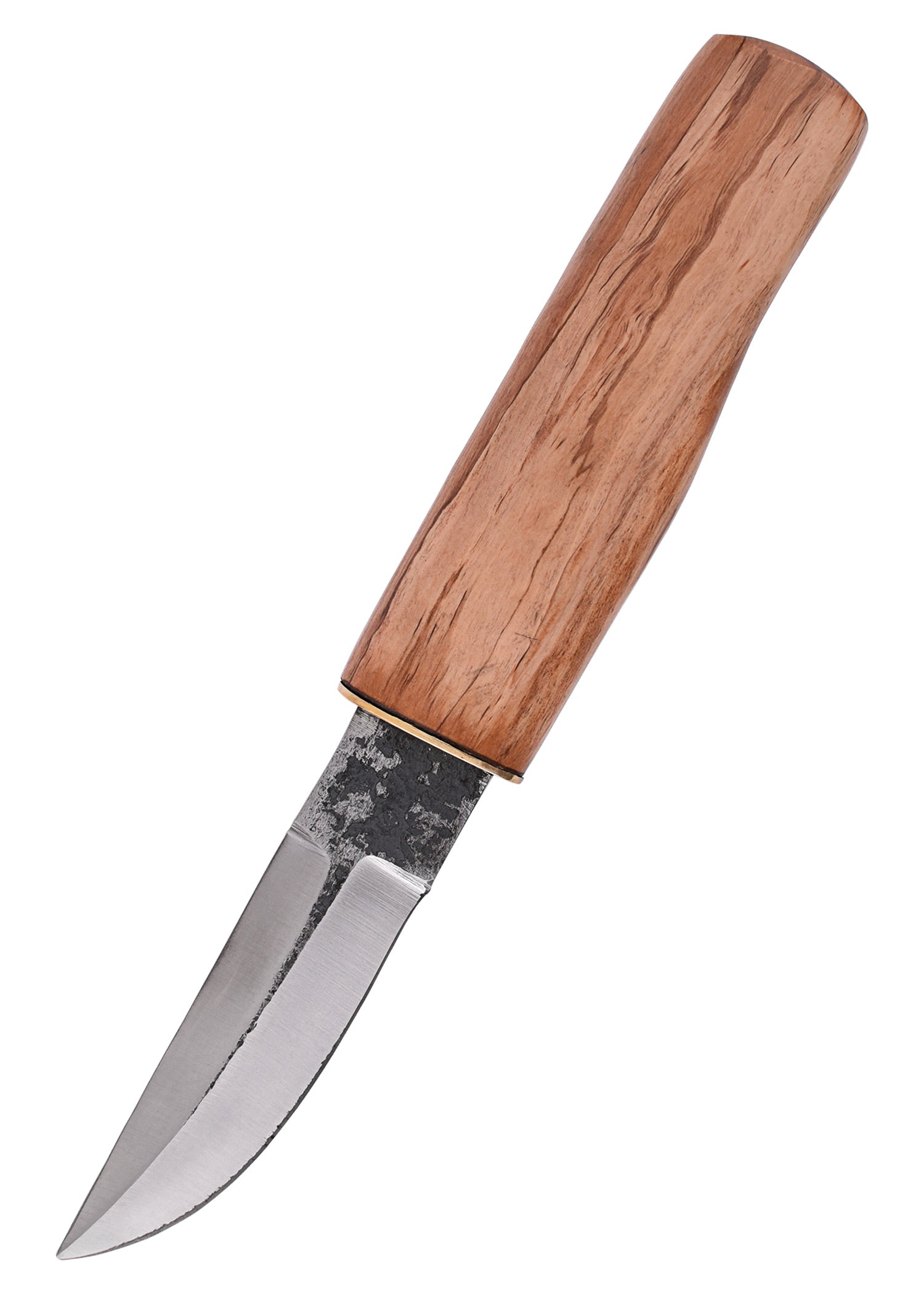 Imagen única de: Cuchillo Medieval Con Mango De Madera Y Funda De Cuero.
