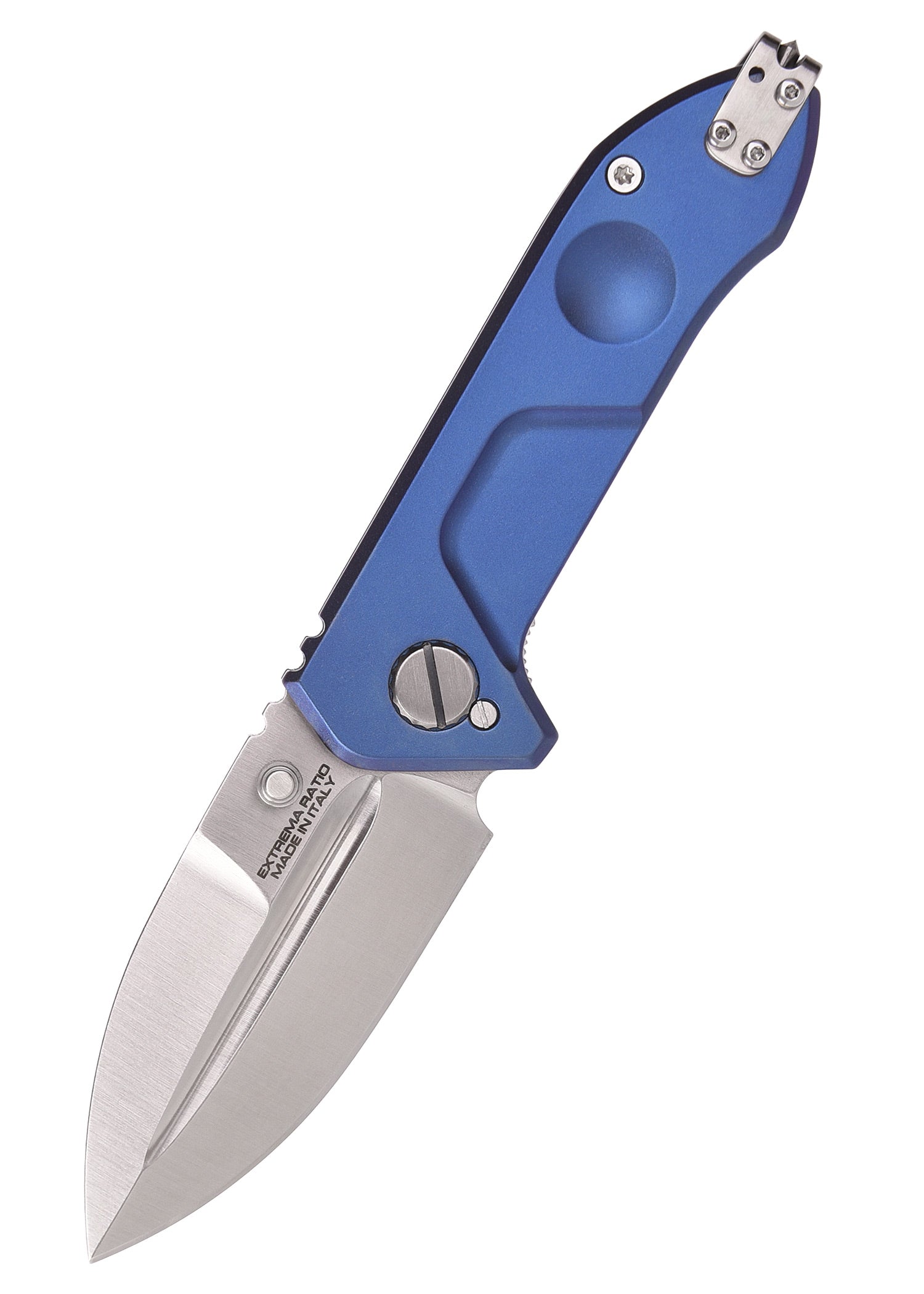 Imagen única de: Navaja Frame Rock Titanio, Azul, Acabado Satinado, Extrema Ratio