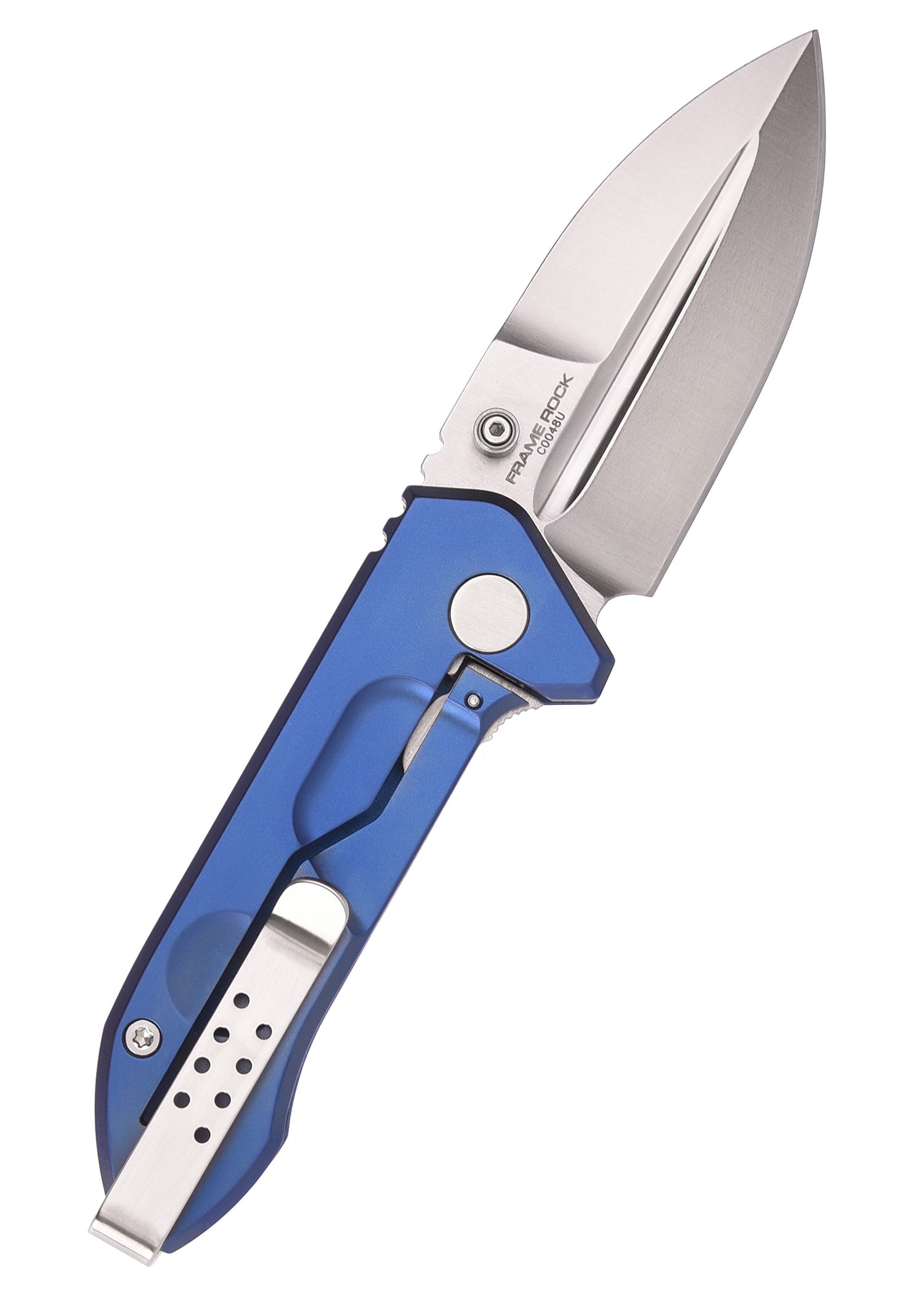 Imagen única de: Navaja Frame Rock Titanio, Azul, Acabado Satinado, Extrema Ratio