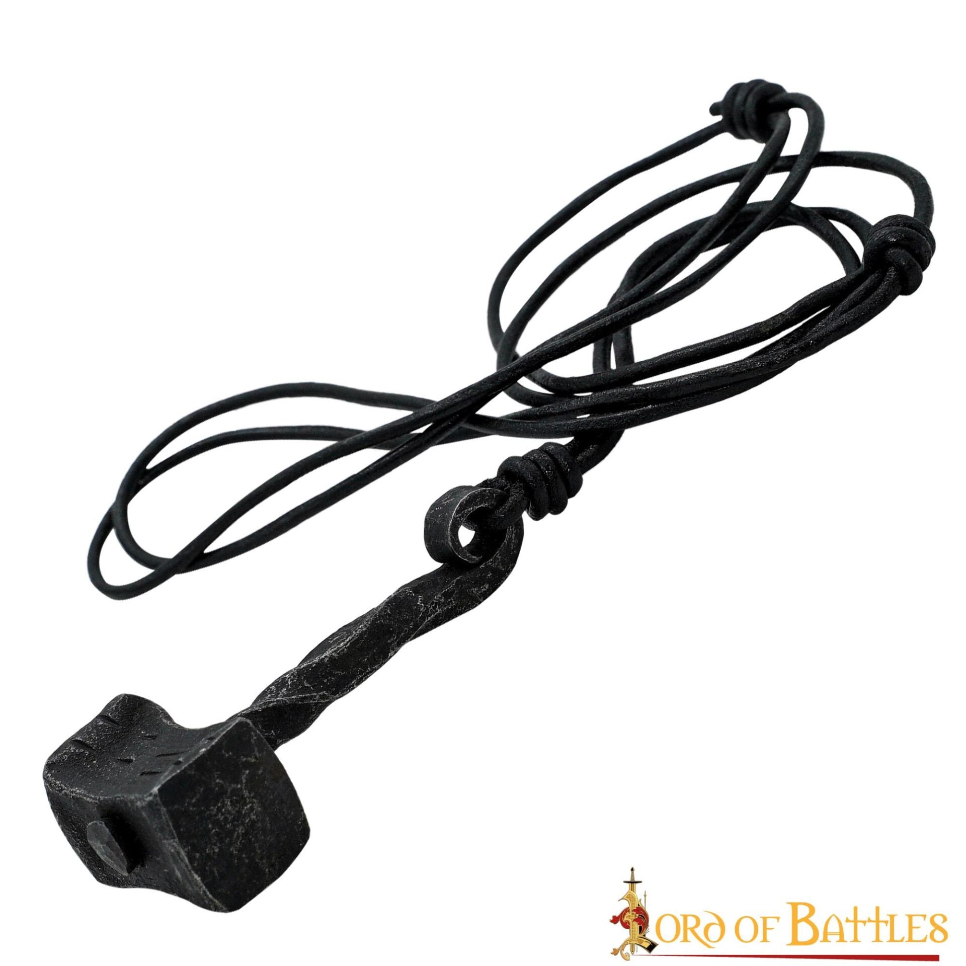 Imagen única de: Colgante Mjölnir (martillo de Thor) forjado a mano en hierro - imagen 9