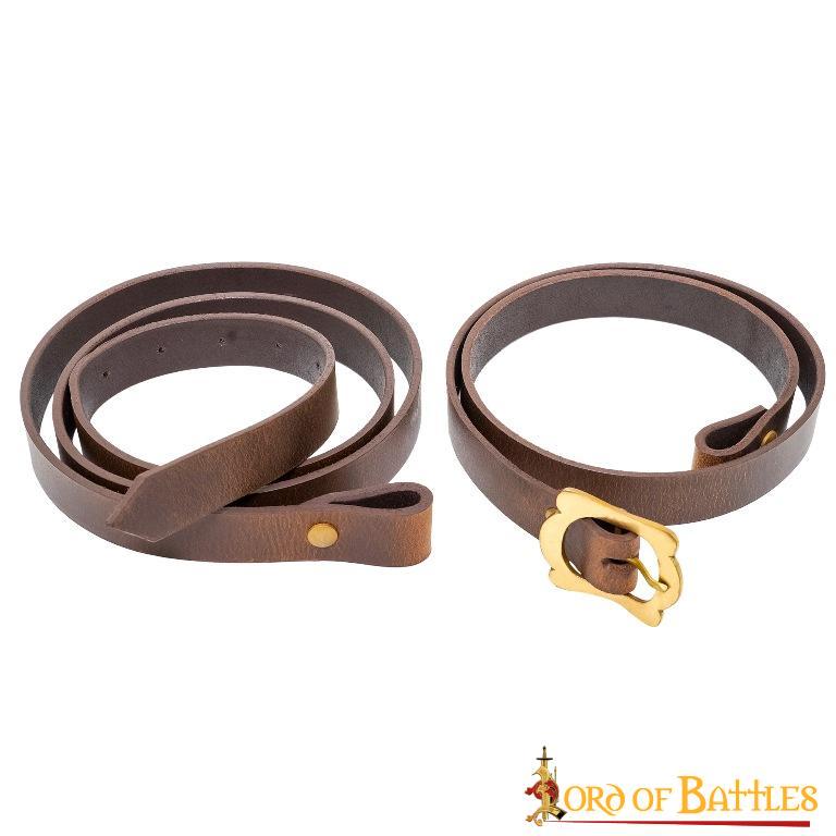 Bandolera romana de cuero genuino para espada — hecha a mano - imagen 11