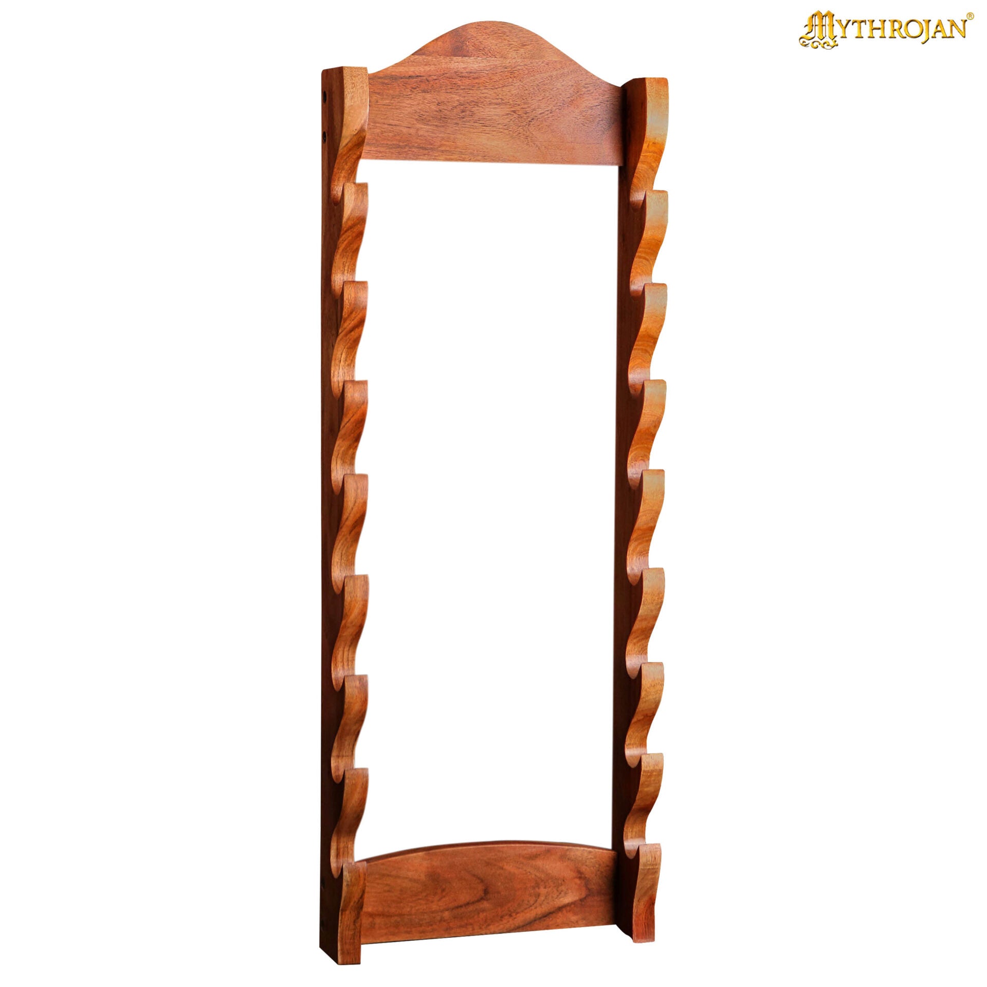 Soporte mural de madera maciza para espadas y hachas - imagen 6