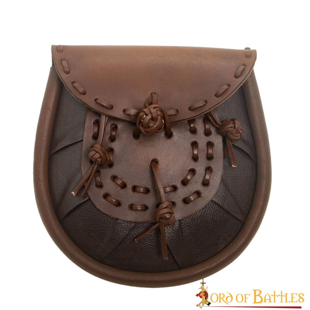Sporran medieval con borlas atadas - Negro - imagen 7