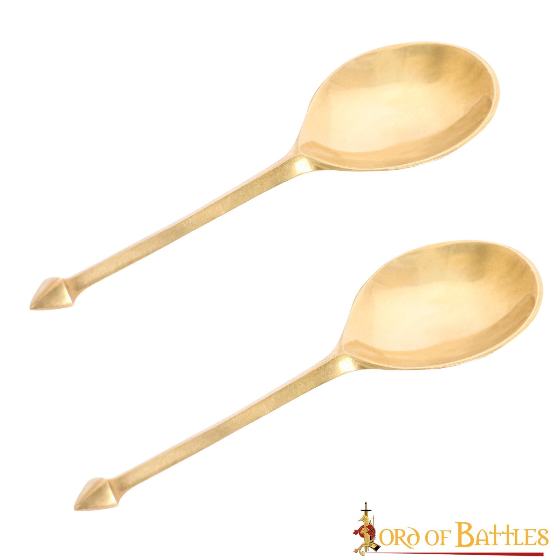 Imagen única de: Set de 2 cucharas romanas en latón macizo, 14,2 cm