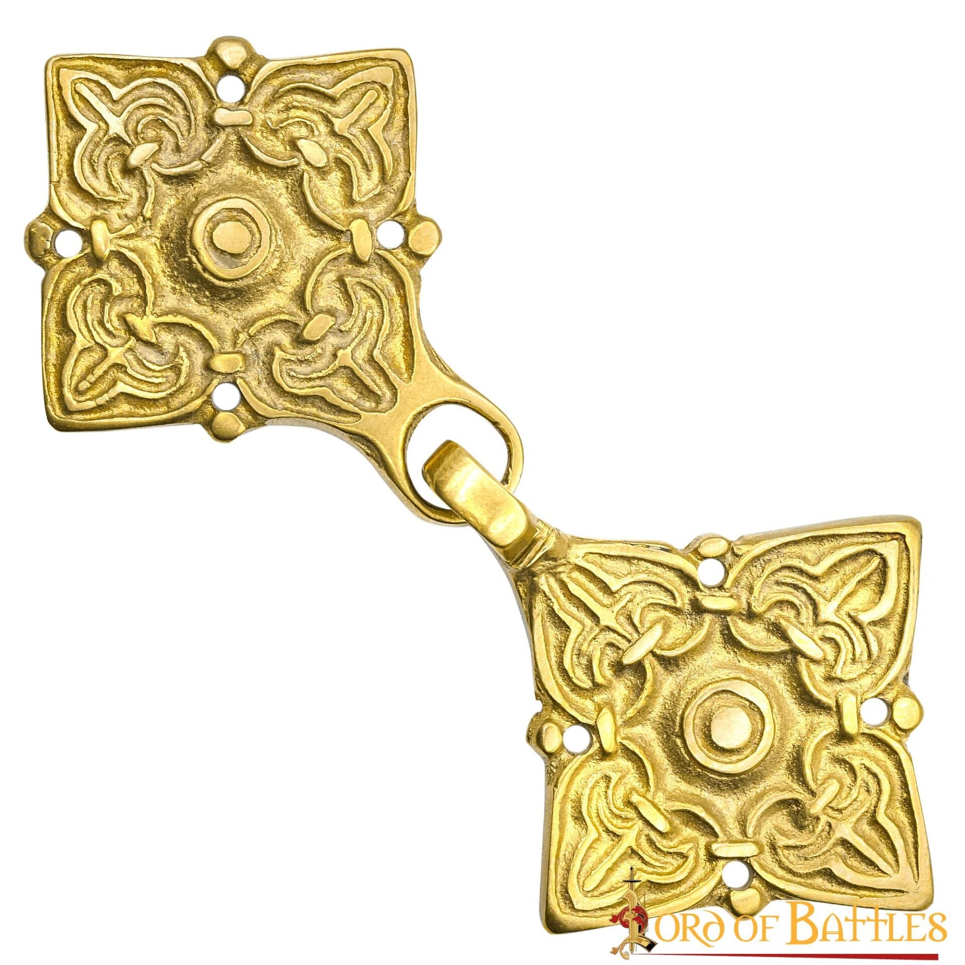 Imagen única de: Broche de Latón Fundido para Caftán o Capa Vikinga / Rusa Histórica