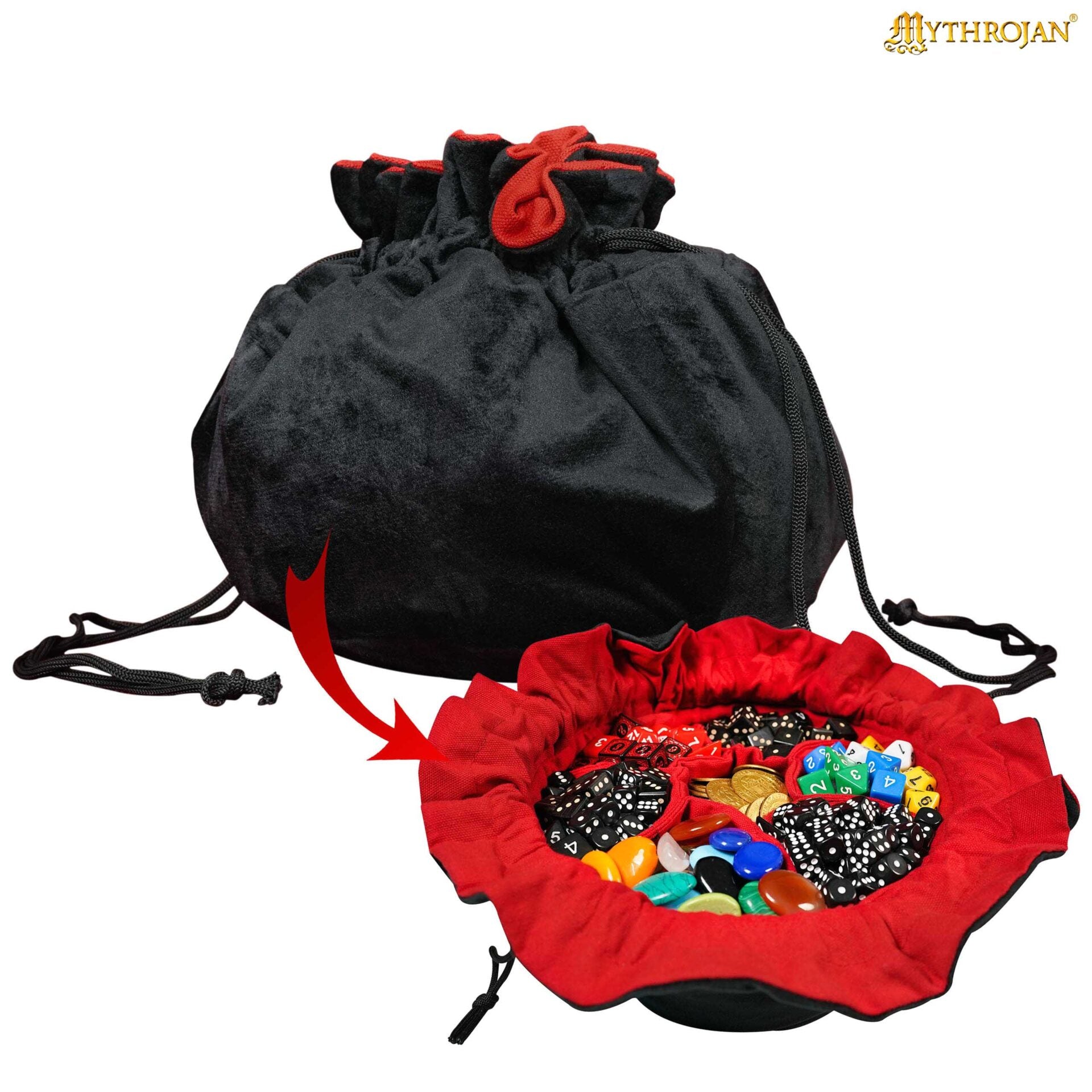 Bolsa de cordón Dungeon Master para dados y accesorios - 7 secciones - imagen 2