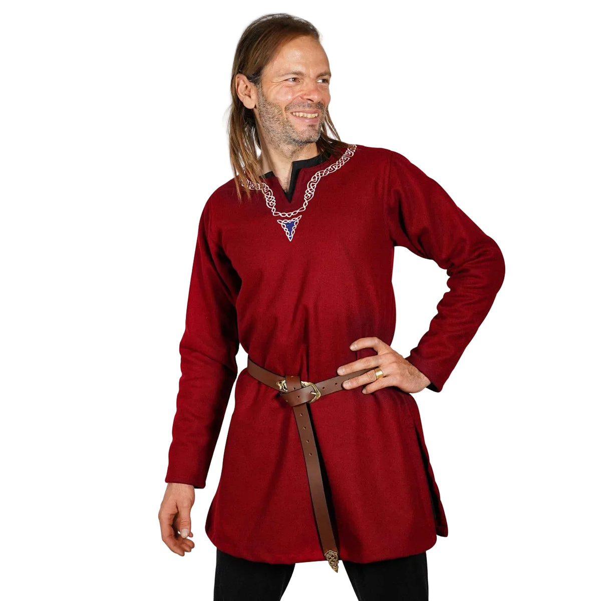 Imagen única de: Túnica medieval de lana con bordado