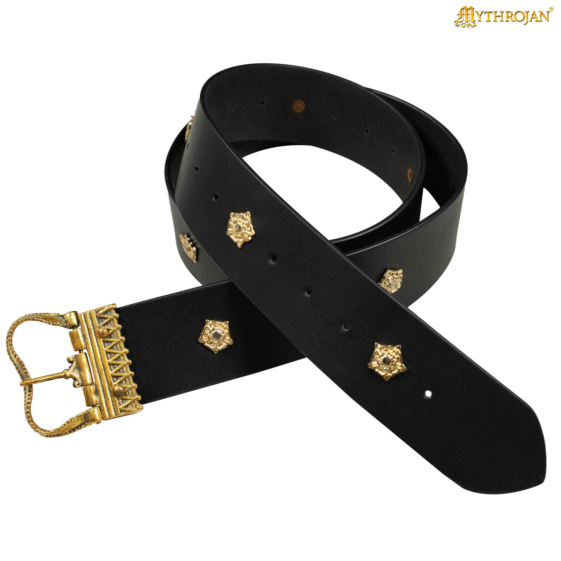 Cinturón burgundiano Mythrojan para dama noble - Negro - 40 inches