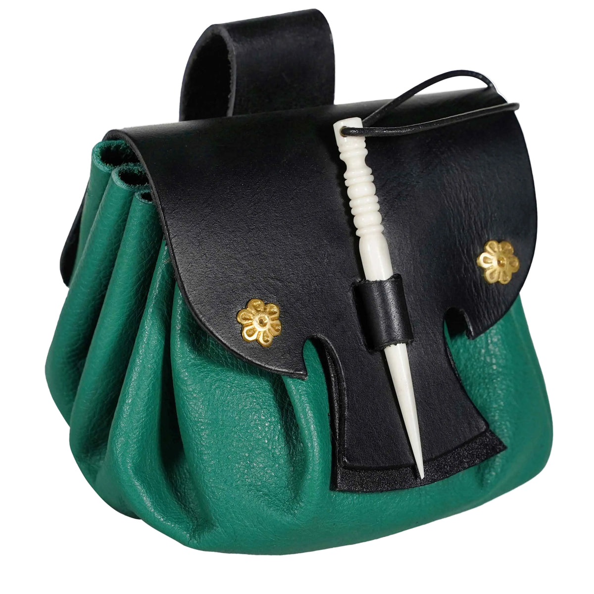 Imagen única de: Bolsa de cinturón medieval pequeño fabricado en cuero