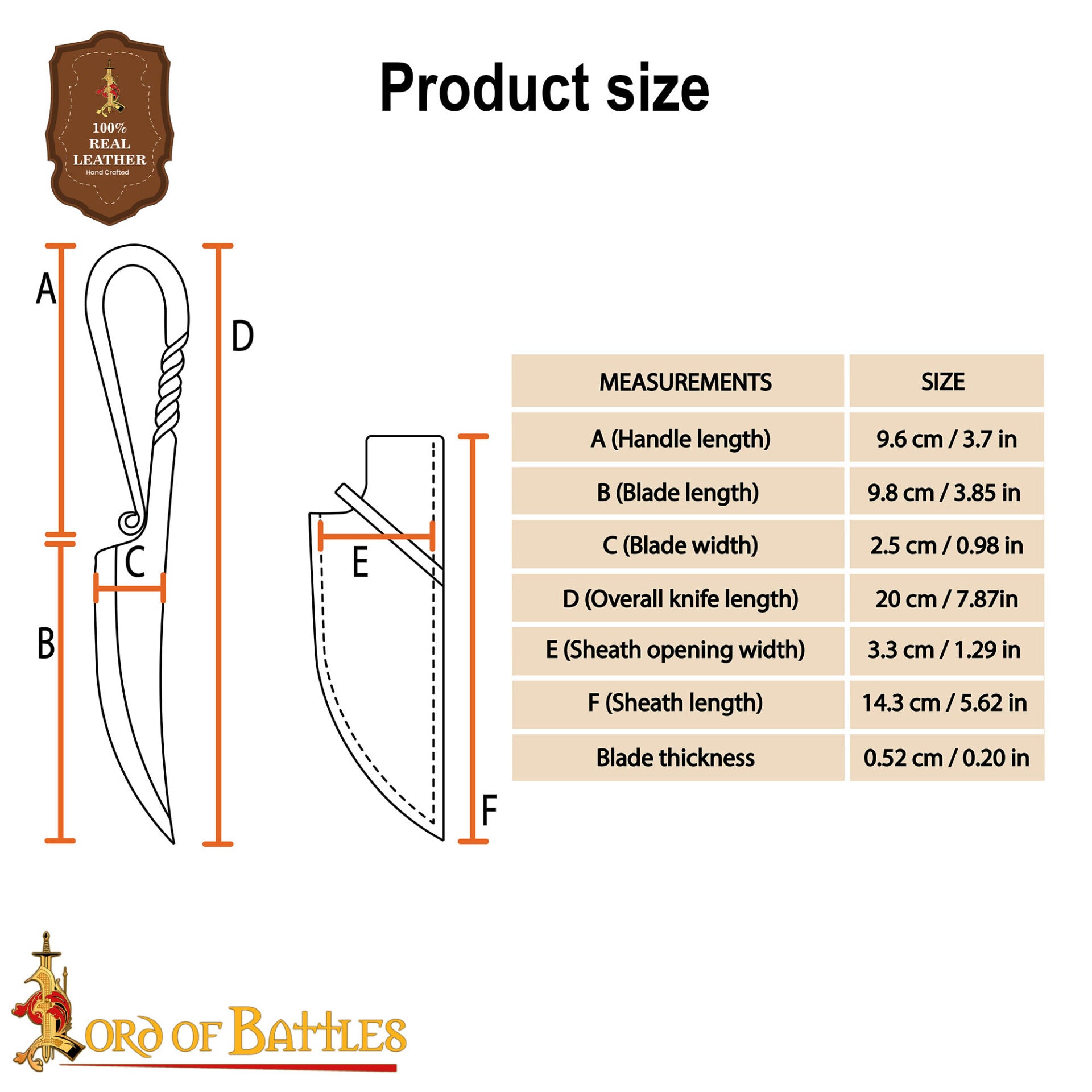 Imagen única de: Auténtico Cuchillo Vikingo de Hierro Forjado a Mano - Mango Retorcido con Vaina de Cuero Auténtico