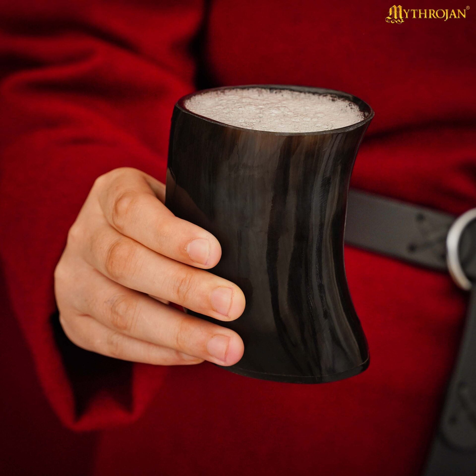 Juego de copas vikingas de cuerno de buey — 250 ml y 150 ml - imagen 3