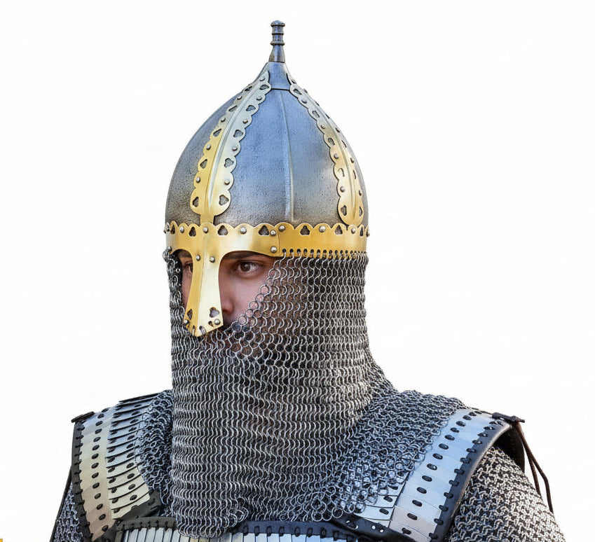 Casco Vikingo-ruso Tipo Ii de Gnezdovo con Coraza de Cota de Malla (siglo X) - Imagen 6