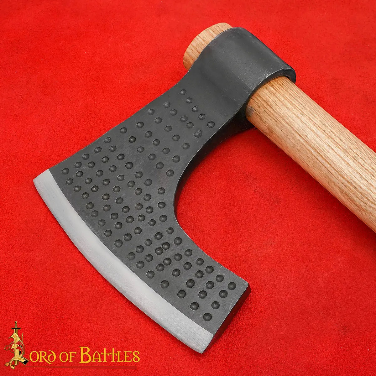 Hacha vikinga forjada a mano con funda de cuero genuino - imagen 6