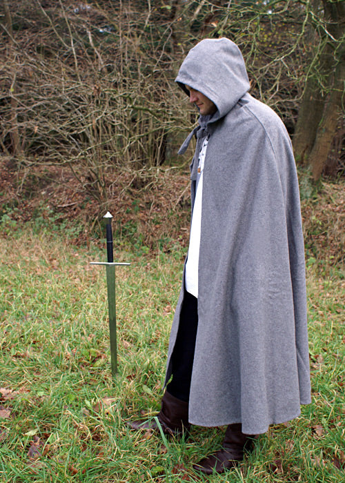 Imagen única de: Manto Medieval Pesado Con Capucha, Varios Colores.