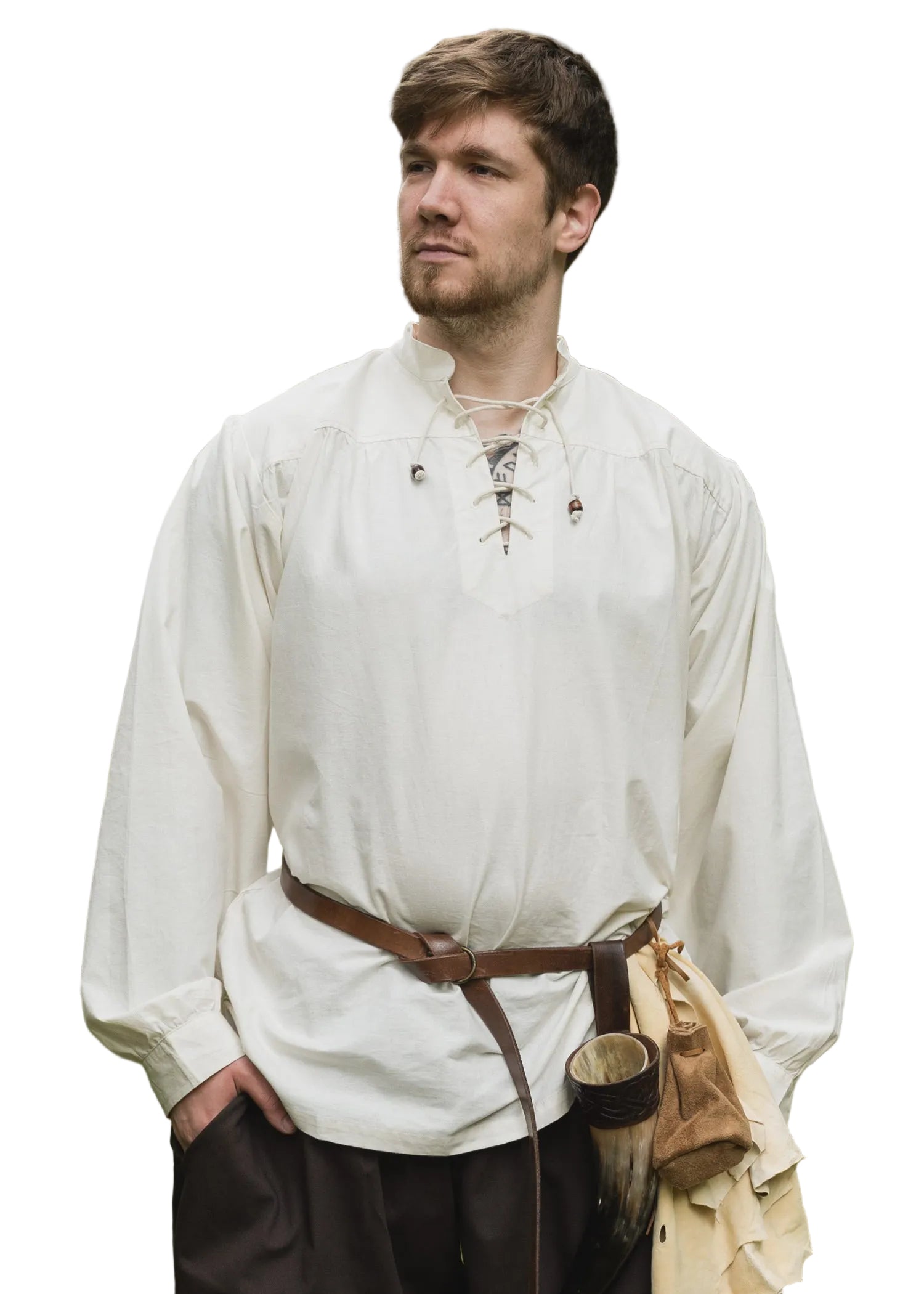 Imagen única de: Camisa Medieval Ludwig, Natural