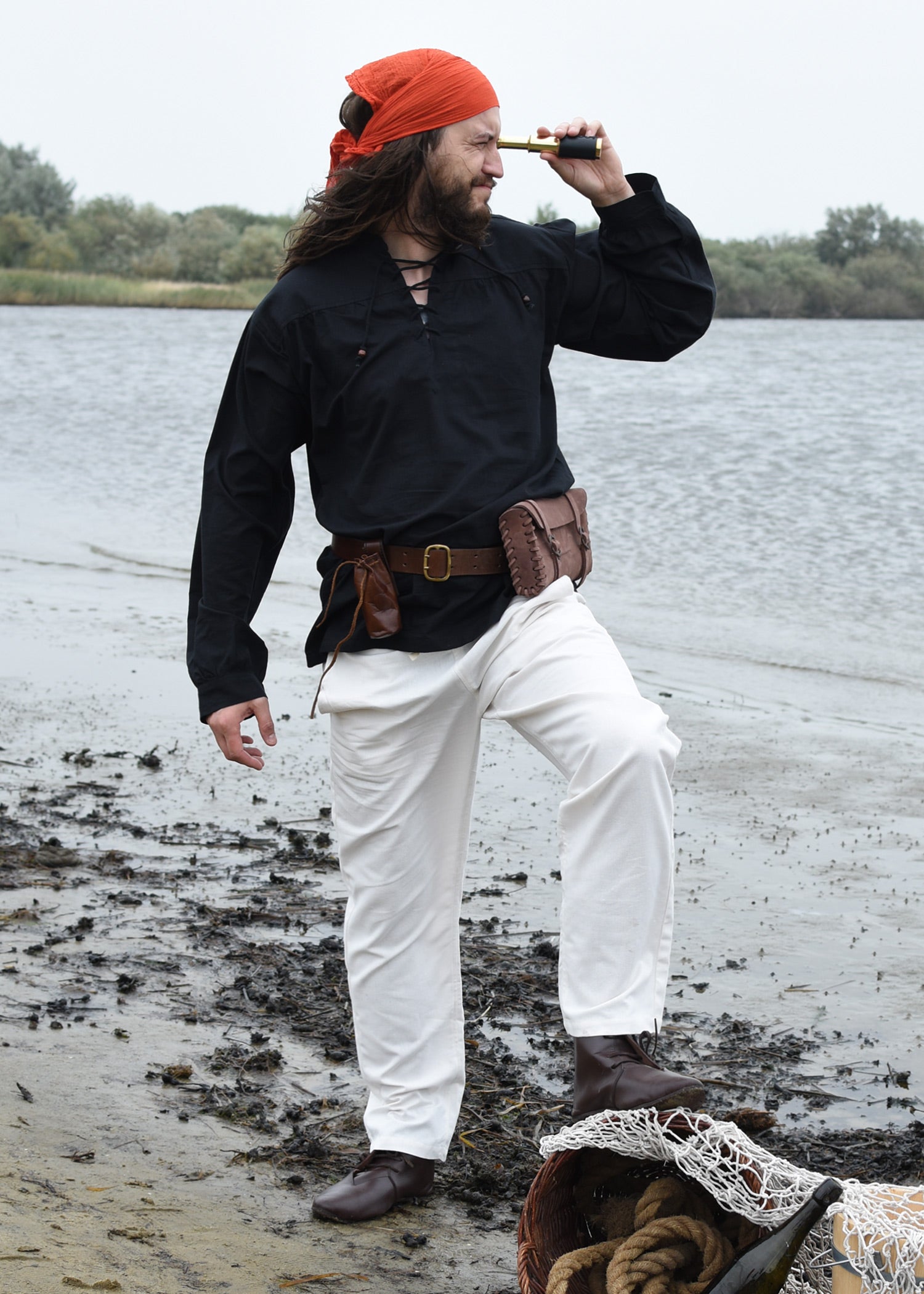 Imagen única de: Pantalón Medieval Sencillo Hagen, Natural