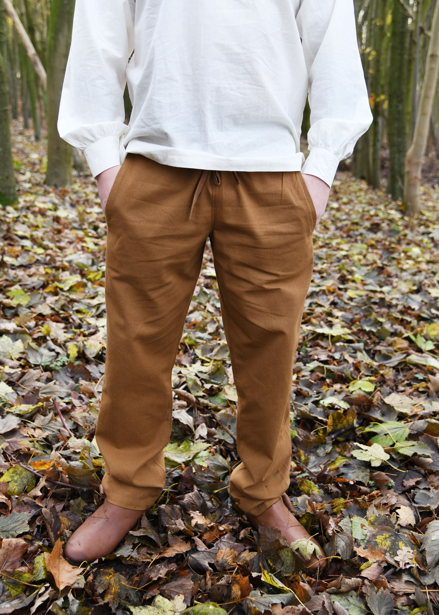 Imagen única de: Pantalón Medieval Sencillo Hagen, Beige Marrón