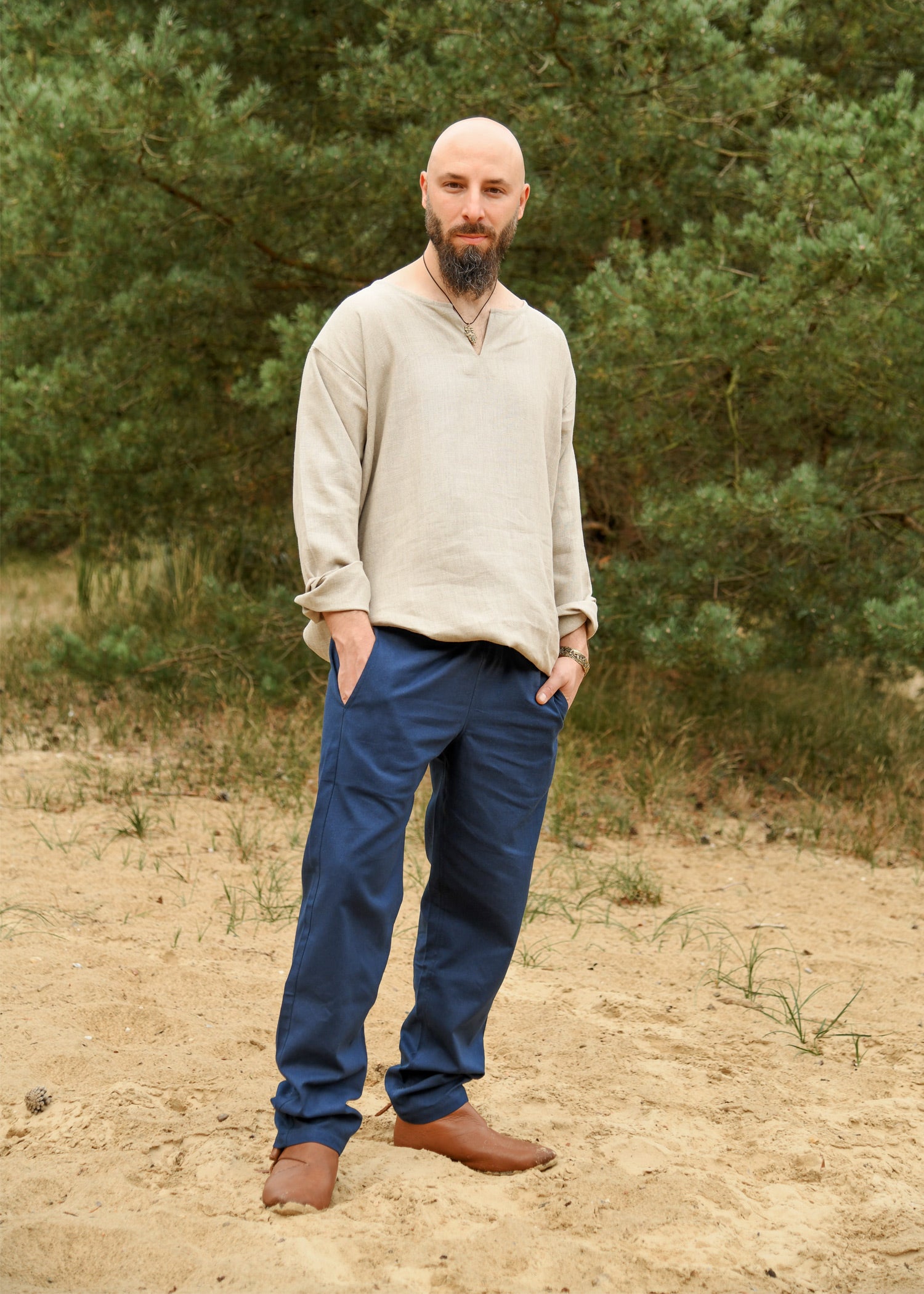 Imagen única de: Pantalón Medieval Sencillo Hagen, Azul