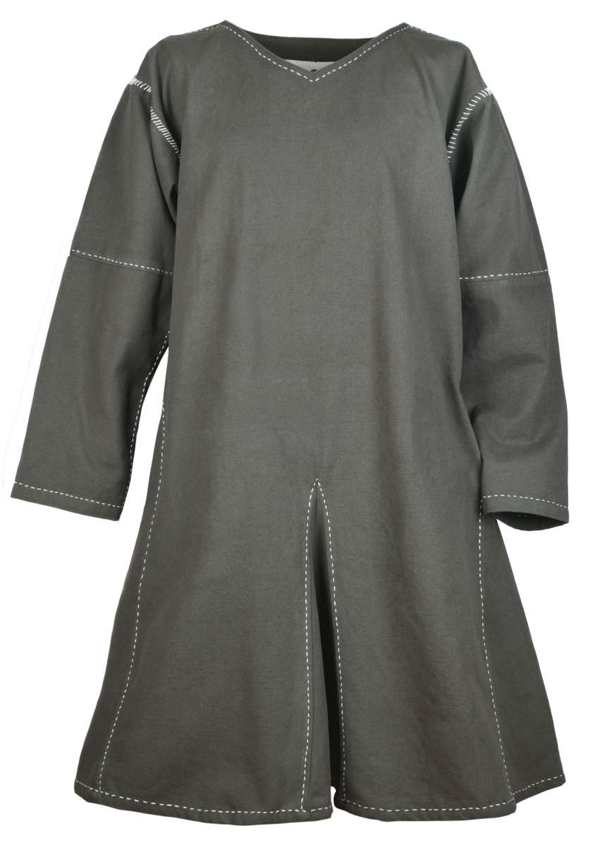 Túnica Medieval Kragelund Askur, Mangas Largas, Verde Oliva