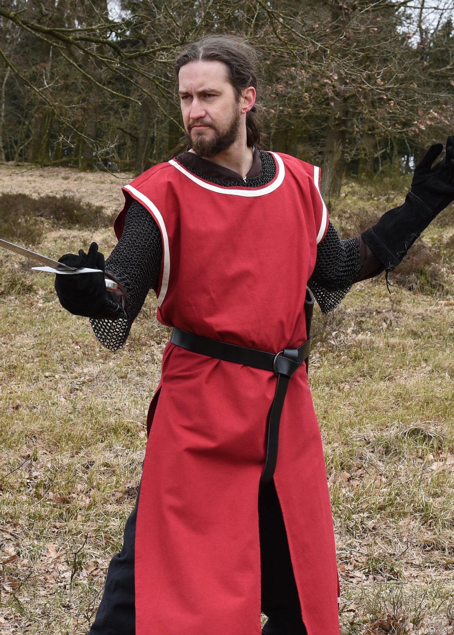 Imagen única de: Túnica Medieval Eckhart, Rojo/natural