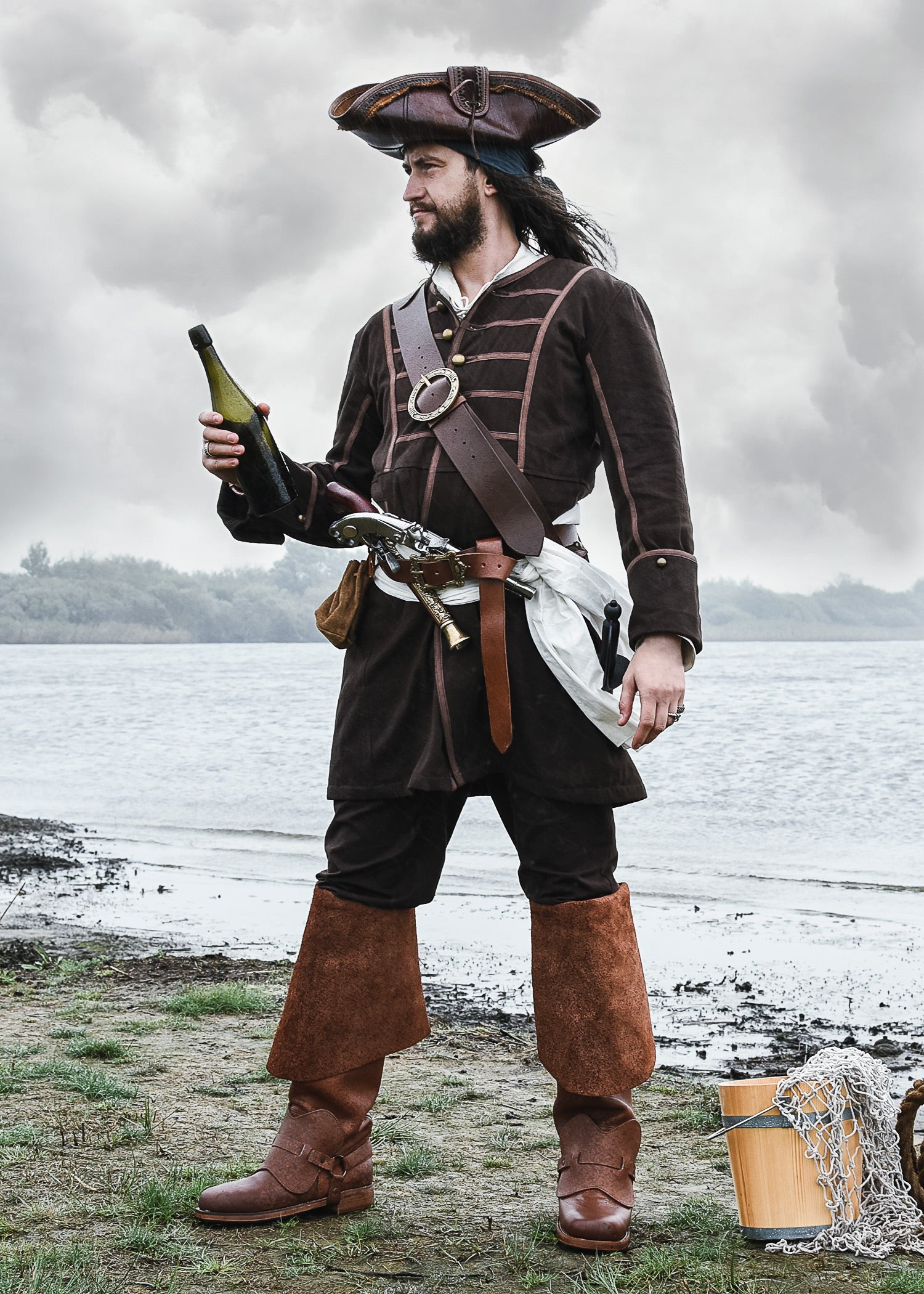 Imagen única de: Abrigo Pirata Edward, Justaucorps, Marrón