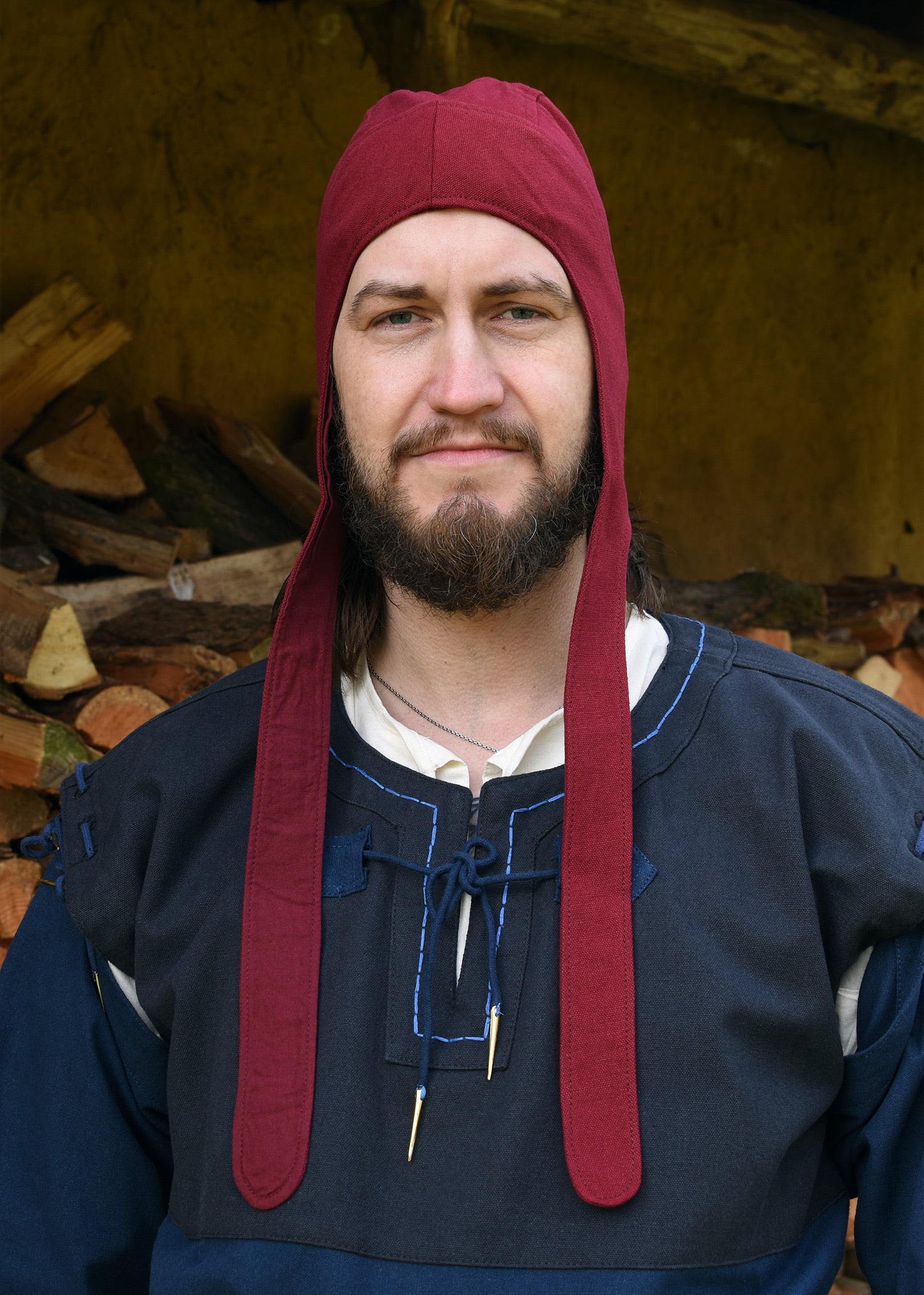 Imagen única de: Capucha Medieval Forrada, Unisex, Lona, Varios Colores