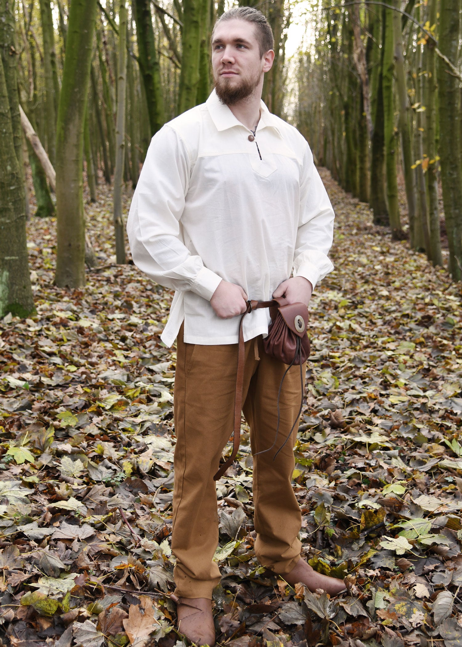 Imagen única de: Camisa De Caballero Medieval Götz, Natural
