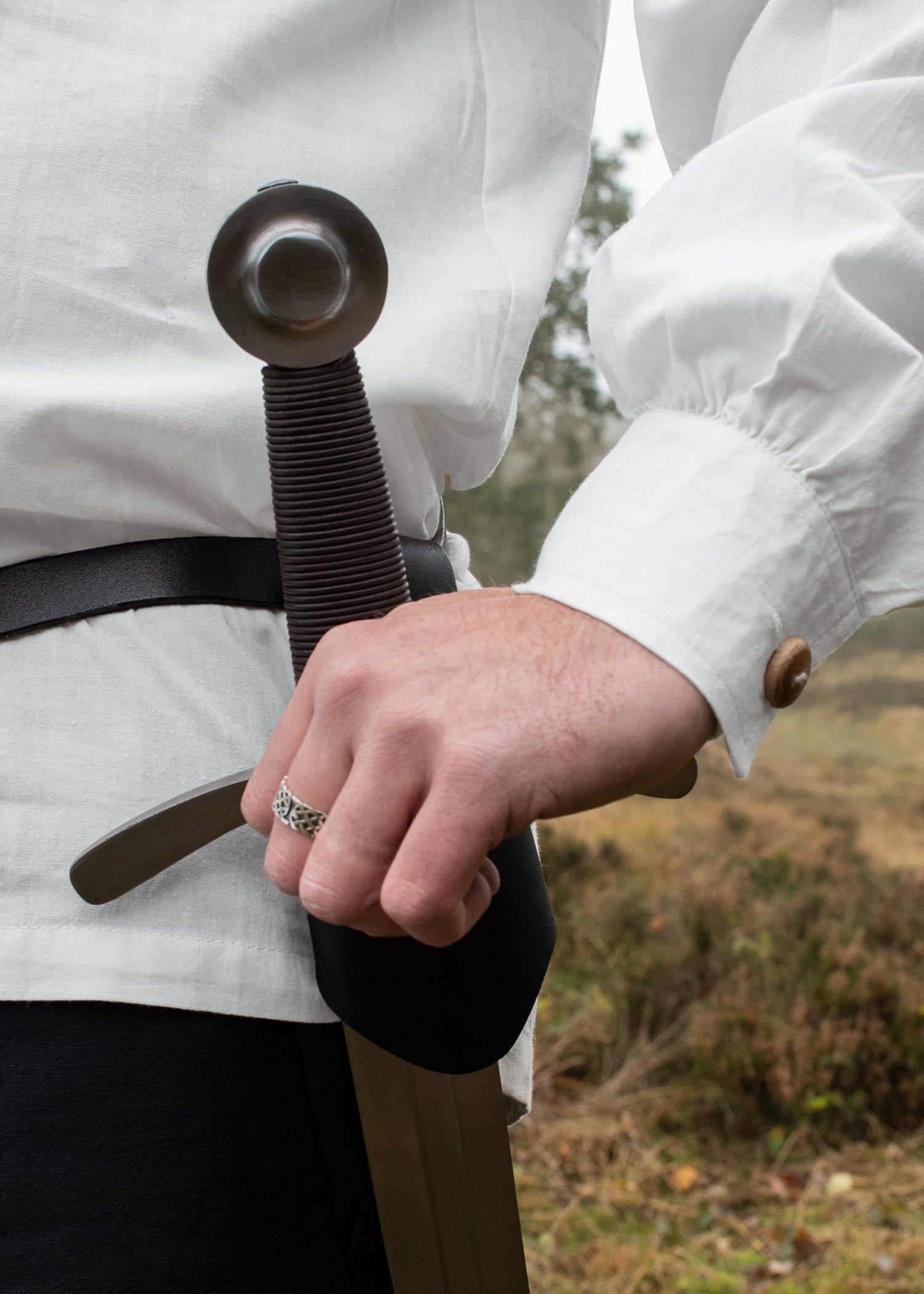 Imagen única de: Camisa De Caballero Medieval Götz, Blanca
