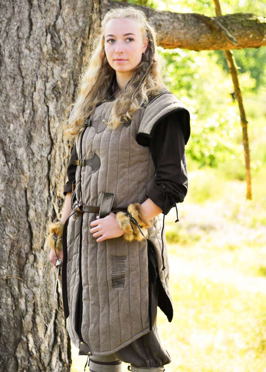 Gambeson Medieval Vari, Marrón-Negro