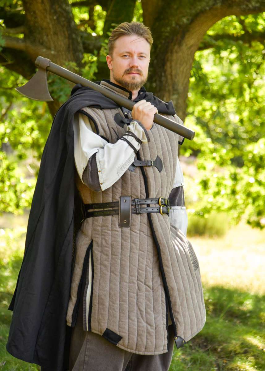 Gambeson Medieval Vari, Marrón-Negro