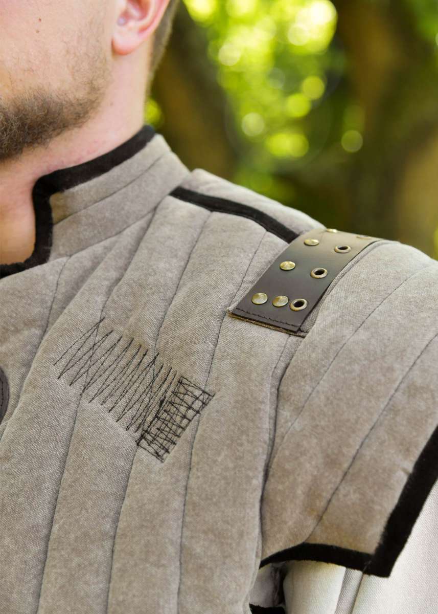 Gambeson Medieval Vari, Marrón-Negro