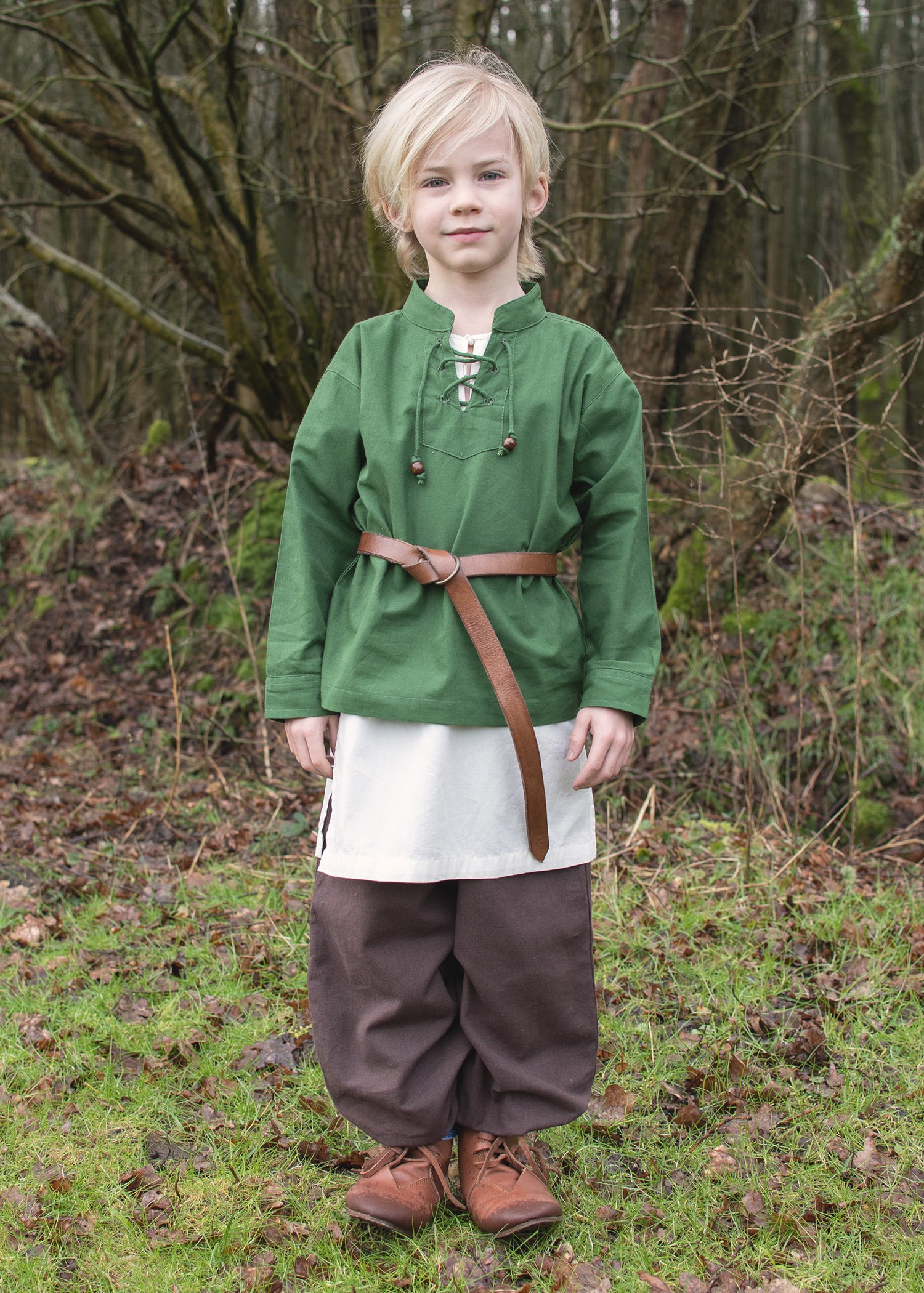 Imagen única de: Pantalón Ancho Medieval Para Niños Thore, Marrón