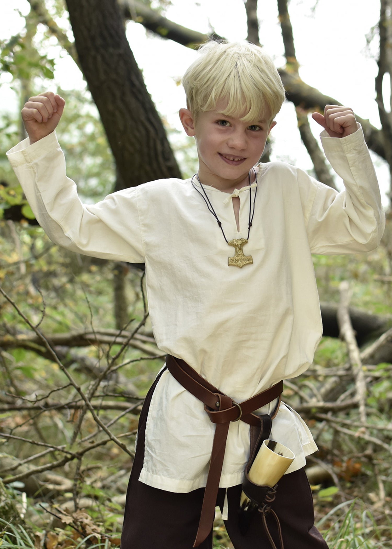 Imagen única de: Túnica Medieval Infantil Arn, Natural