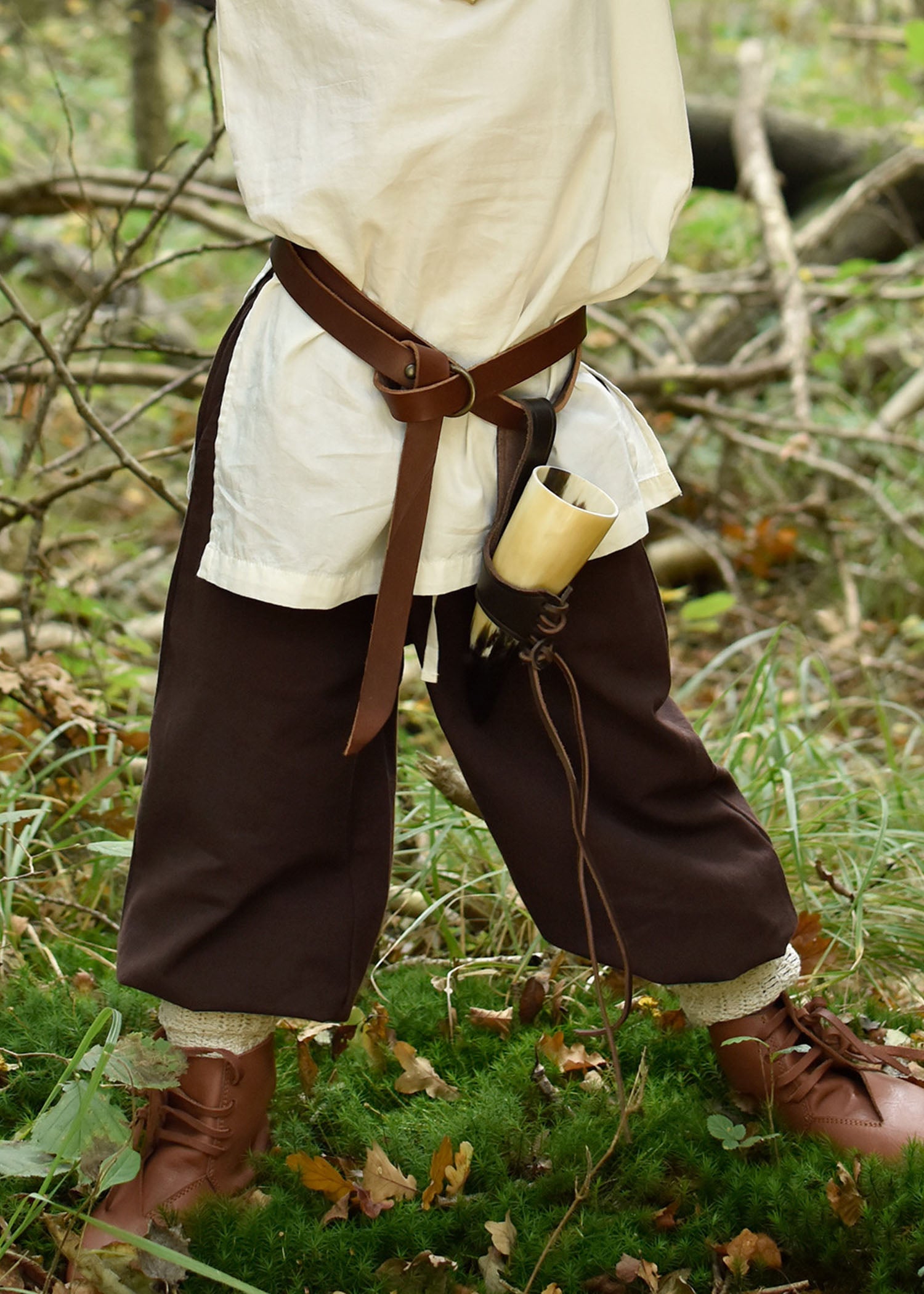 Imagen única de: Pantalón Ancho Medieval Para Niños Thore, Marrón