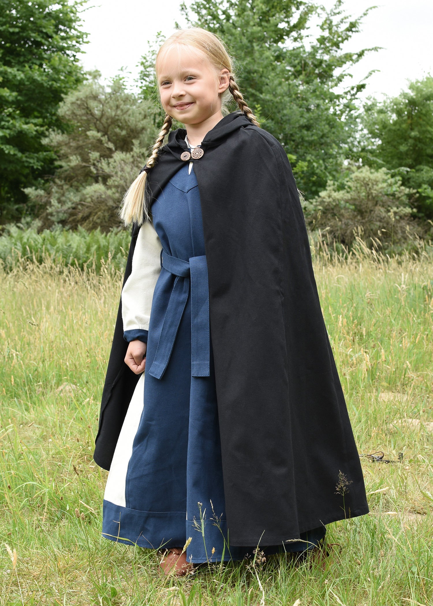 Imagen única de: Manto Medieval Infantil Paul, Negro