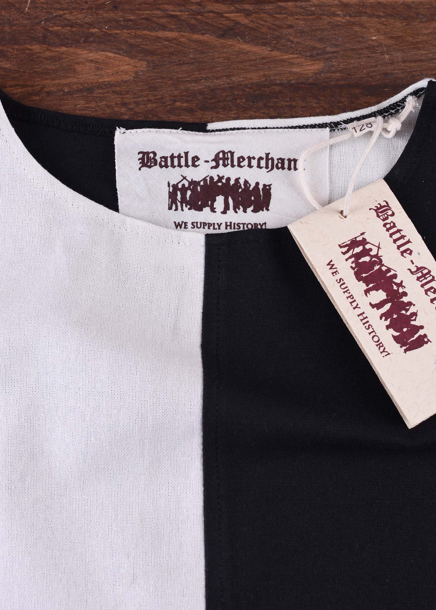 Imagen única de: Túnica Infantil Lucas, Mi-parti, Natural/negro