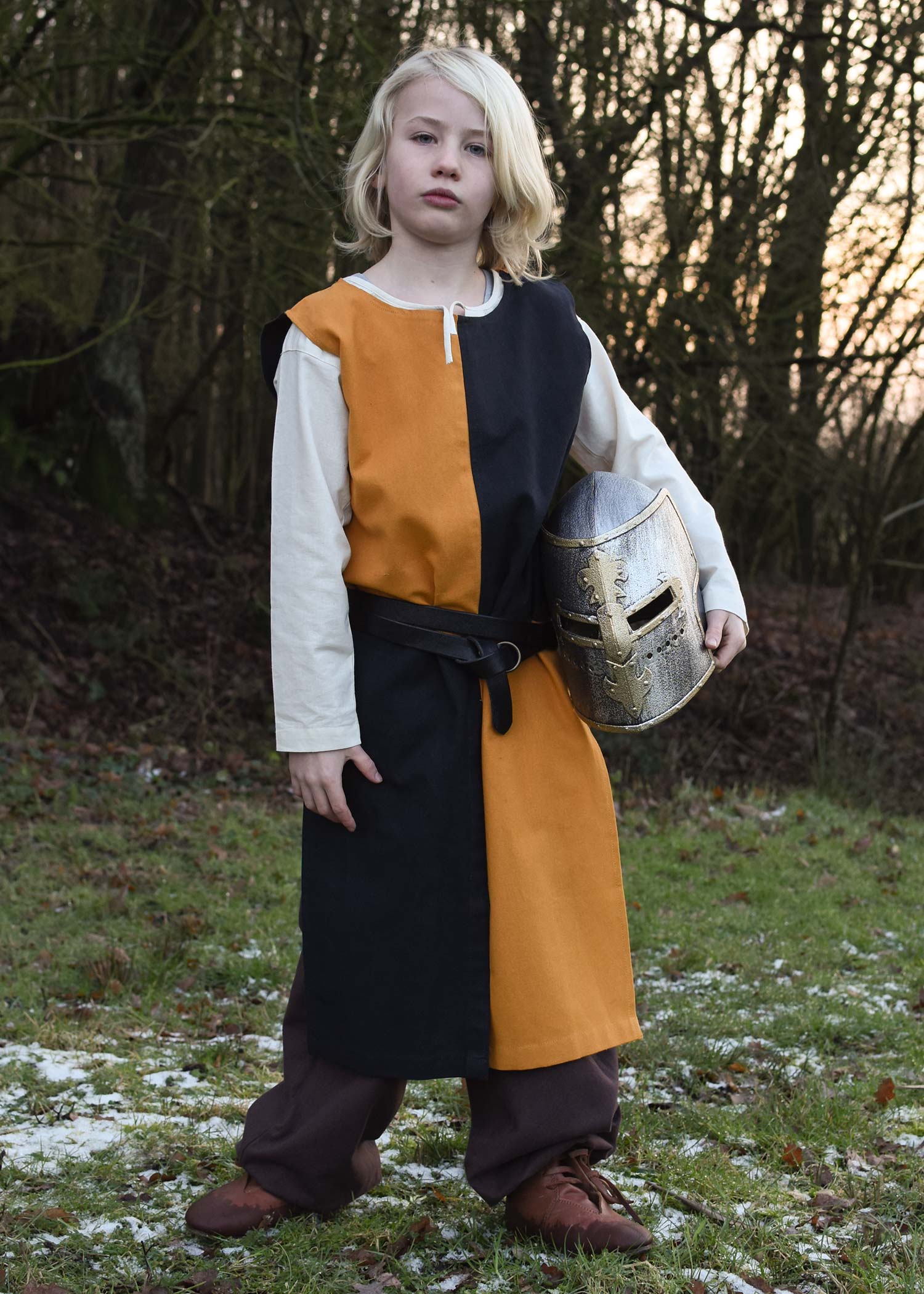 Imagen única de: Túnica Infantil Lucas, Mi-parti, Amarillo/negro