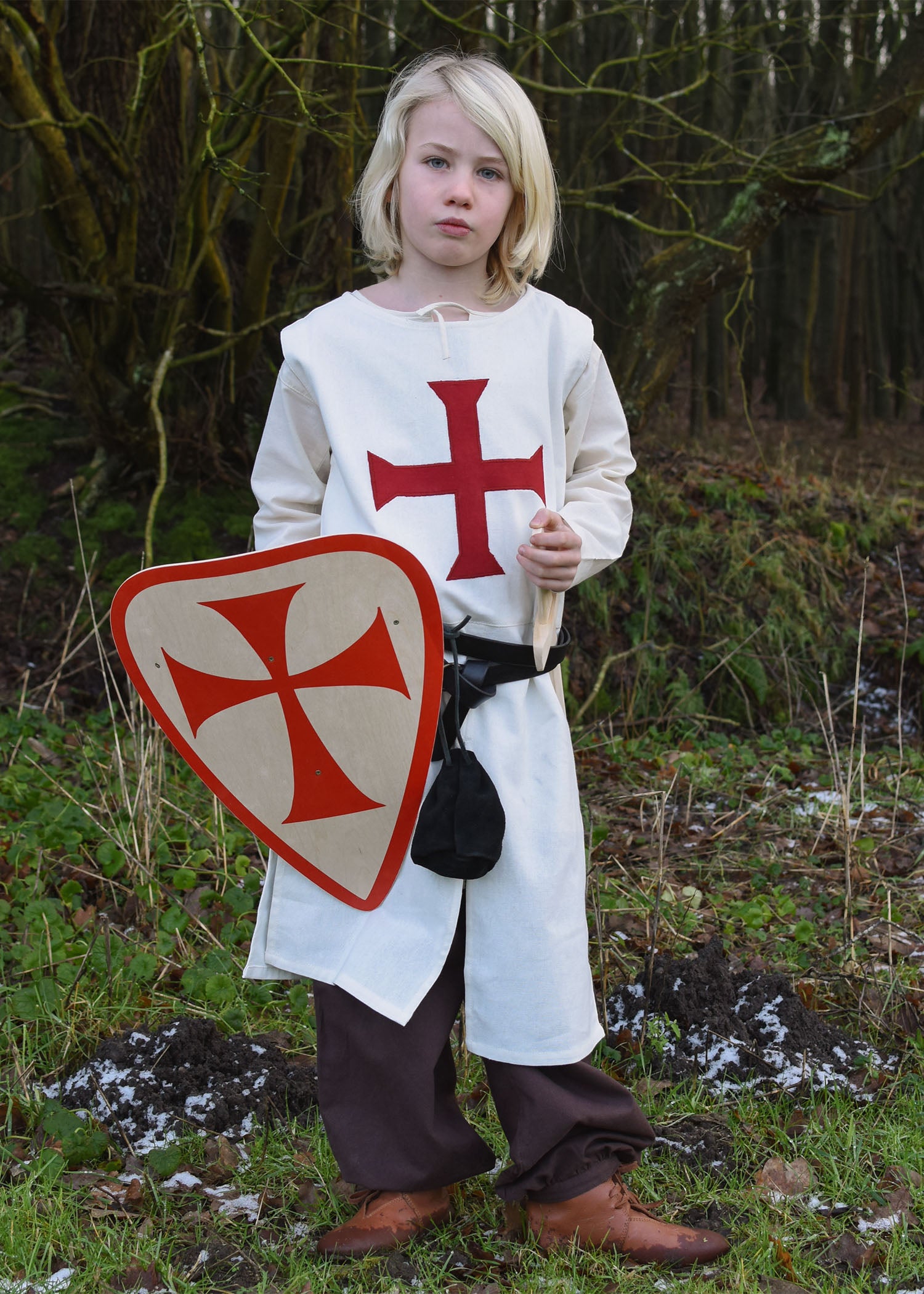 Imagen única de: Tabardo Infantil Alexander, Templario, Natural/rojo